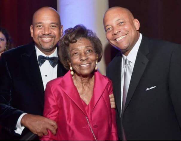 Donald Wilbon with his mother and brother Michael Wilbon.